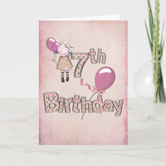 Carte Anniversaire 7 ans (Devant)