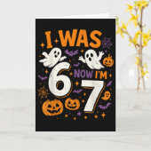 Carte Anniversaire 7 Ans J'avais 6 Ans Maintenant J'ai 7 (Fleur jaune)