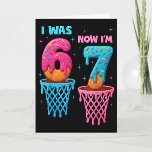 Carte Anniversaire 7 Ans J'avais 6 Ans Maintenant J'ai 7 (Devant)