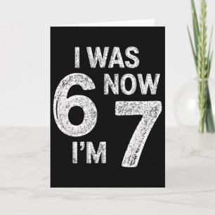 Carte Anniversaire 7 Ans Vintage J'avais 6 Ans Maintenan