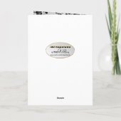 Carte Anniversaire - 80 - Insertion photo - Floral noir/ (Dos)