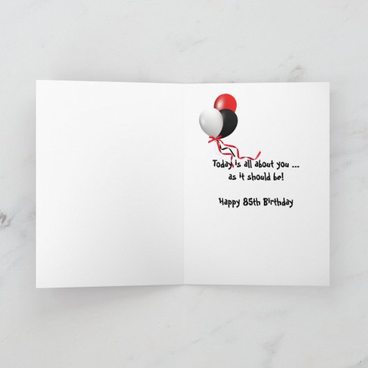 Carte Anniversaire 85 ans (Intérieur)