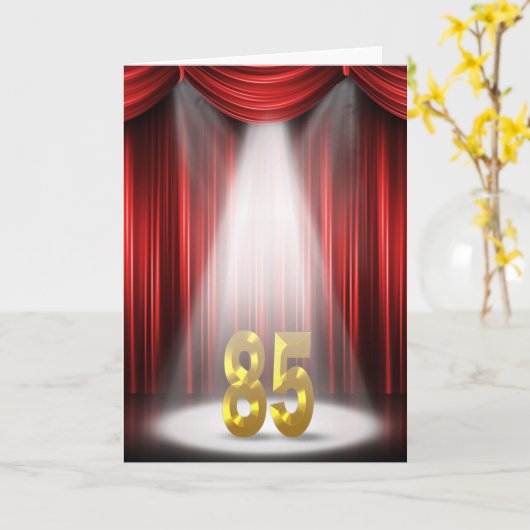 Carte Anniversaire 85 ans (Fleur jaune)