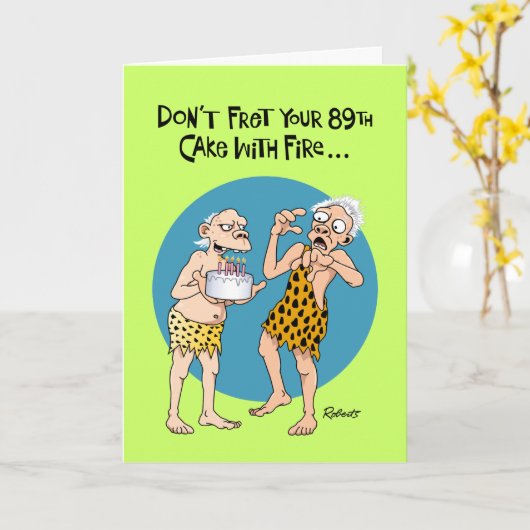 Carte Anniversaire 89 ans (Fleur jaune)