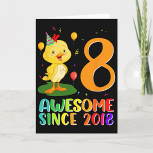 Carte Anniversaire 8 Ans Amoureux des Poulets Incroyable