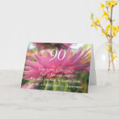 Carte Anniversaire 90 ans (Fleur jaune)