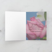 Carte Anniversaire, 90ème, Rose rouge (Intérieur)