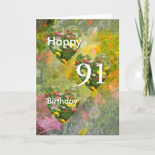 Carte Anniversaire 91 ans (Devant)