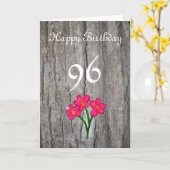Carte Anniversaire 96 ans (Fleur jaune)