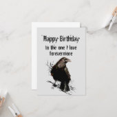 Carte Anniversaire à celui que j'aime Forevermore Fun Ra (Devant/Arrière en situation)