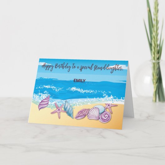 Carte Anniversaire à la petite-fille aînée Personnalisé (Devant)