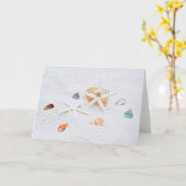 Carte Anniversaire à la plage (Fleur jaune)