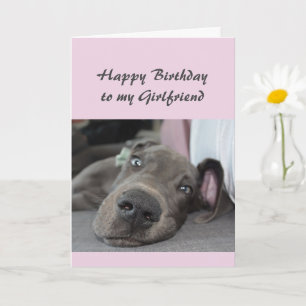Carte Anniversaire à ma petite amie Fun Dog Relax Humour