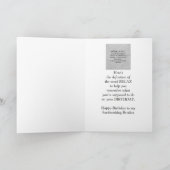 Carte Anniversaire à mon frère Fun Dog Relax Humour (Intérieur)