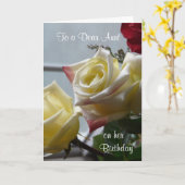 Carte Anniversaire/À une chère tante Yellow Roses (Fleur jaune)