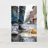 Carte Anniversaire Abandon Du Cône De Crème De Glace Par (Devant)