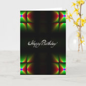 Carte Anniversaire Abstrait (Fleur jaune)