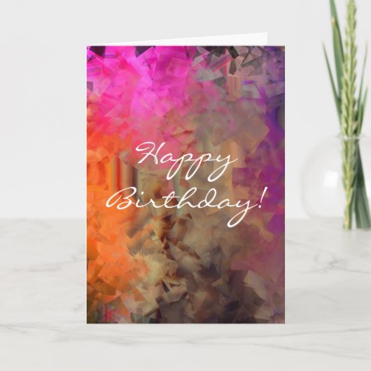 Carte Anniversaire Abstrait (Devant)