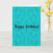 Carte Anniversaire Abstrait (Fleur jaune)