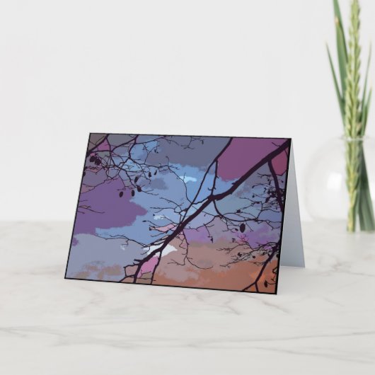Carte Anniversaire Abstrait du coucher du soleil (Devant)