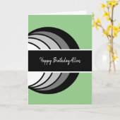 Carte Anniversaire Abstrait moderne (Fleur jaune)