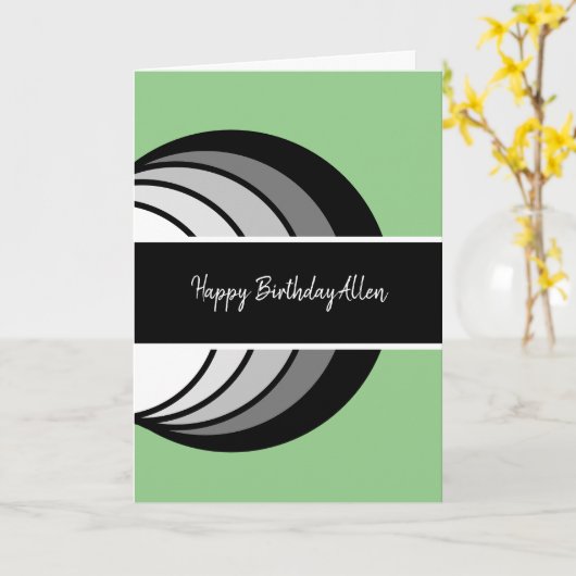 Carte Anniversaire Abstrait moderne (Fleur jaune)