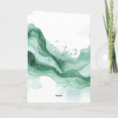 Carte Anniversaire Abstrait Onde Verte (Dos)