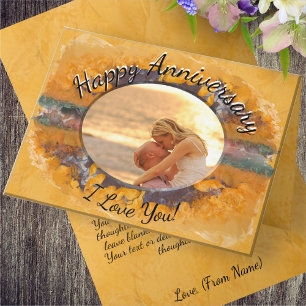 Carte Anniversaire Abstrait Sunset 0612