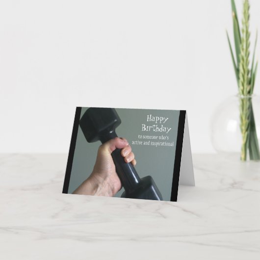 Carte Anniversaire actif et inspirant (Devant)