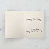 Carte Anniversaire adorable de léopard des neiges (Intérieur)