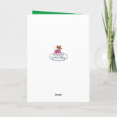 Carte Anniversaire Adorable Souris Manger Fromage (Dos)