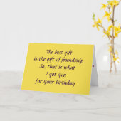 CARTE **ANNIVERSAIRE ADULTE SOUHAITE** ET JOLIMENT DARN (Fleur jaune)