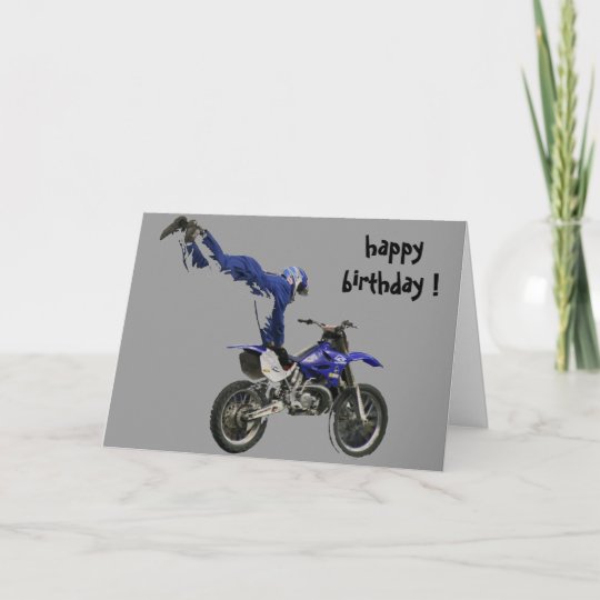 Carte Anniversaire Aerien De Motocross Zazzle Be