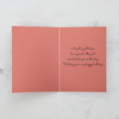 Carte Anniversaire africain/africain de la silhouette am (Intérieur)