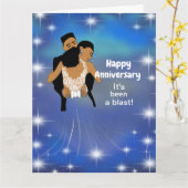 Carte Anniversaire African American Starry Skies (Fleur jaune)