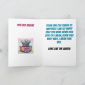 Carte Anniversaire afro-américain de la vieille reine dr (Intérieur)