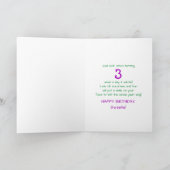 Carte Anniversaire - Âge 3 - Cat Kitty Cat Célébrer (Intérieur)