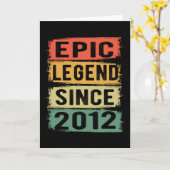 Carte anniversaire âgé de 10 ans 2011 Légende épique 10e (Fleur jaune)