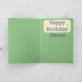 Carte Anniversaire Alien drôle "Emmène-moi à ton gâteau" (Intérieur)