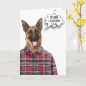Carte Anniversaire Allemand Berger Chien Humour (Fleur jaune)