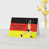 Carte Anniversaire allemand fort d'hommes (Fleur jaune)