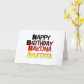 Carte Anniversaire allemand Hakuna Matata Art Imprimer (Fleur jaune)