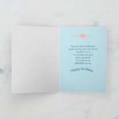 Carte Anniversaire, Ami, Aquarelle Oiseaux & Fleurs (Intérieur)