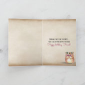 Carte anniversaire ami chocolat chips biscuits avec arc (Intérieur)