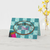 CARTE ANNIVERSAIRE - AMI - EMROIDERY/SEWING/QUILTING (Fleur jaune)