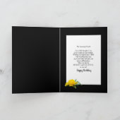 Carte Anniversaire, Ami, Rose jaune dans le jardin (Intérieur)