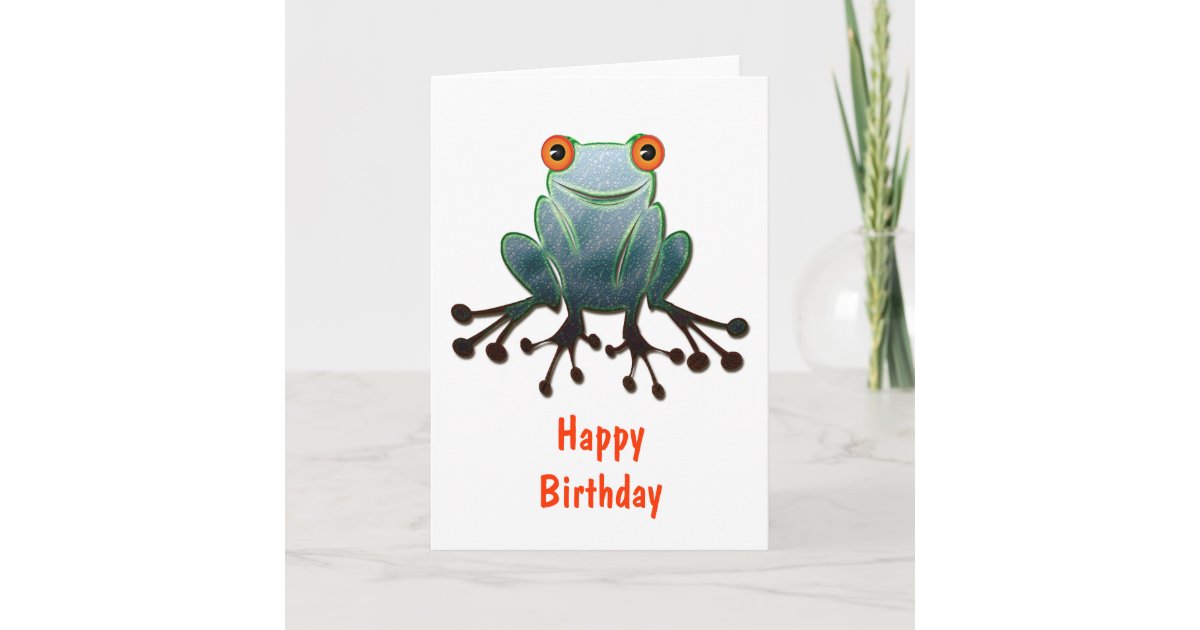 Carte Anniversaire Amical De Grenouille Zazzle Be