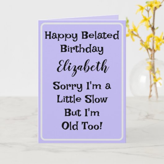 Carte Anniversaire Amie (Fleur jaune)