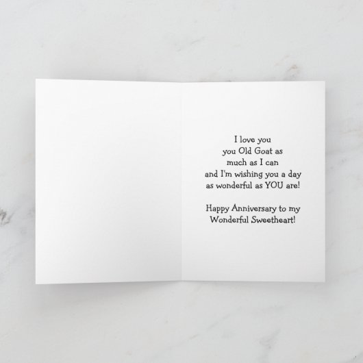 Carte Anniversaire Amour Chèvre (Intérieur)