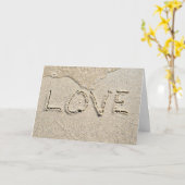 Carte Anniversaire Amour Texte Dans Le Sable (Fleur jaune)